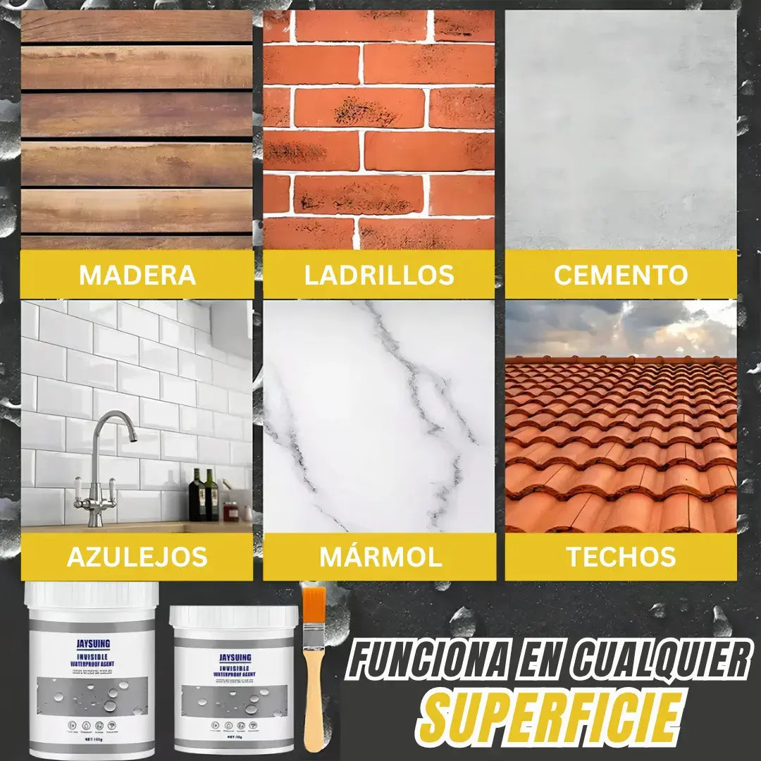 💦 AquaFix® - Kit Sellador E Impermeabilizante Multiusos ⭐   (1.2kg de producto + 4 brochas)