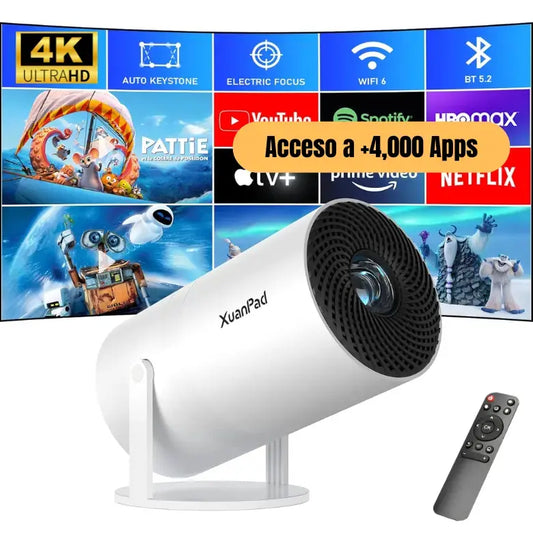 🎬 iMaxi® - Proyector Profesional HD 4K Con Sistema Android +4,000 apps WiFi Bluetooth ✨📺