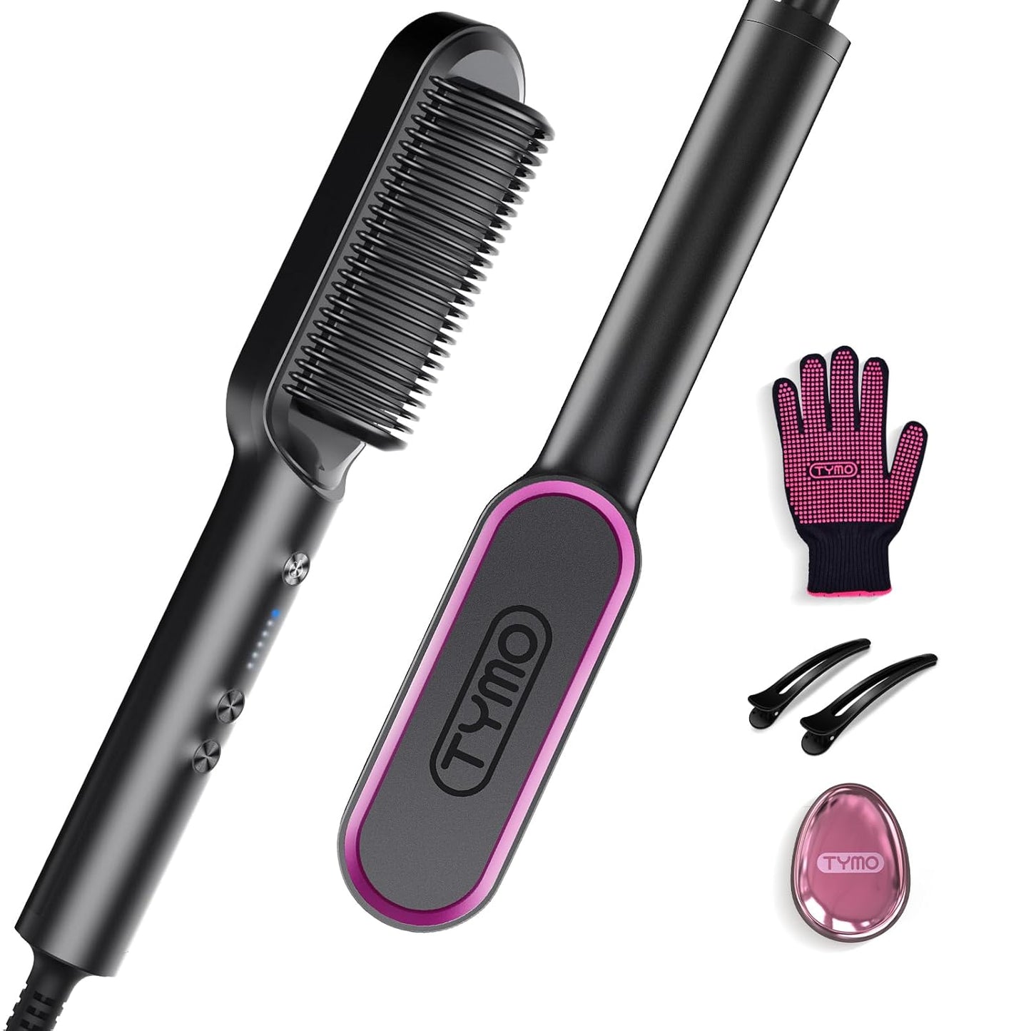 PROMO SEGUNDO 💆♀️ GlamPro® - Cepillo Alisador Eléctrico TYMO ✨ PRECIO MÁS BAJO