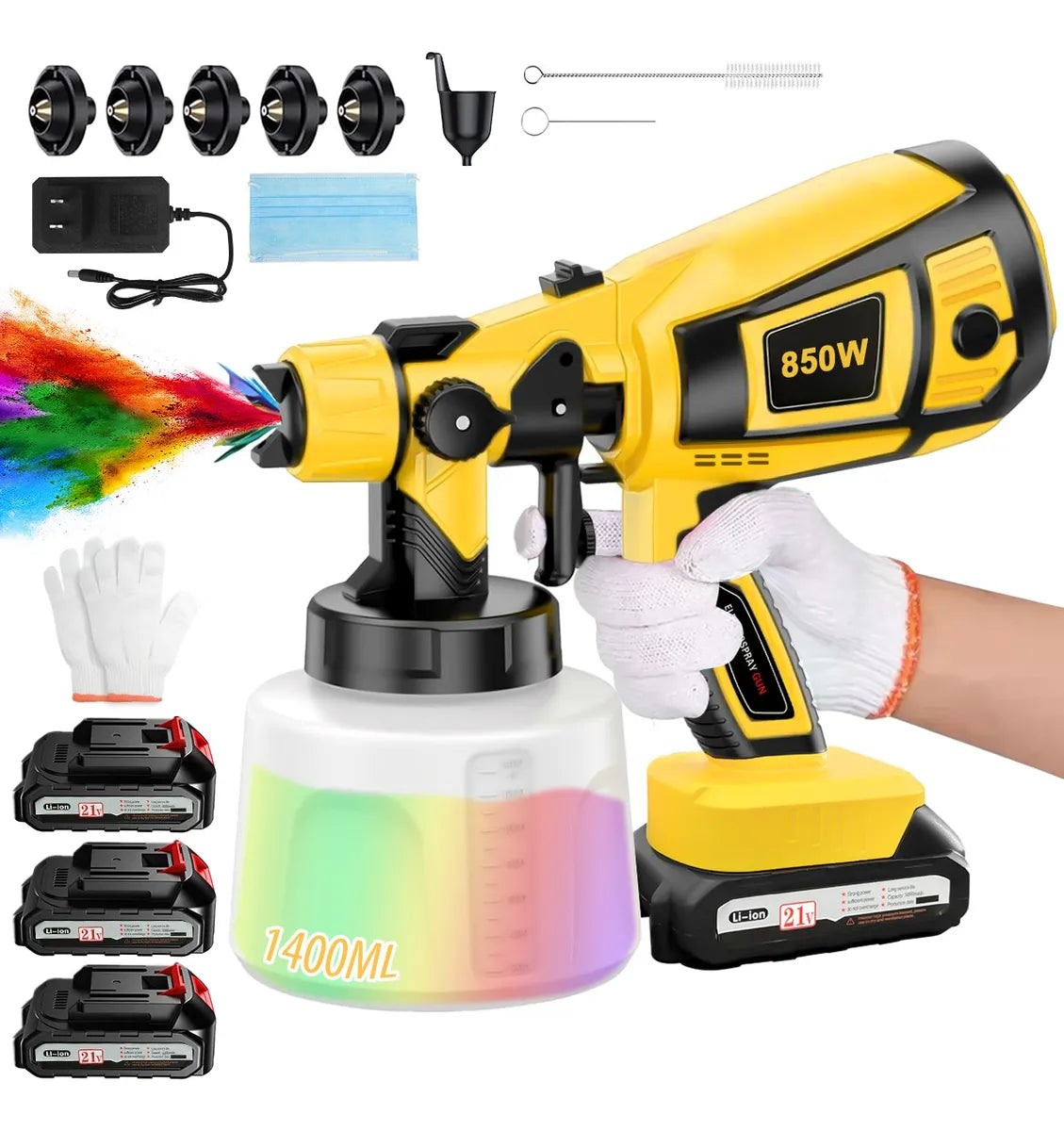 🎨⚡ Ultra Spray® - Pulverizadora de Pintura Inalámbrica 3 Baterías ✨🚀