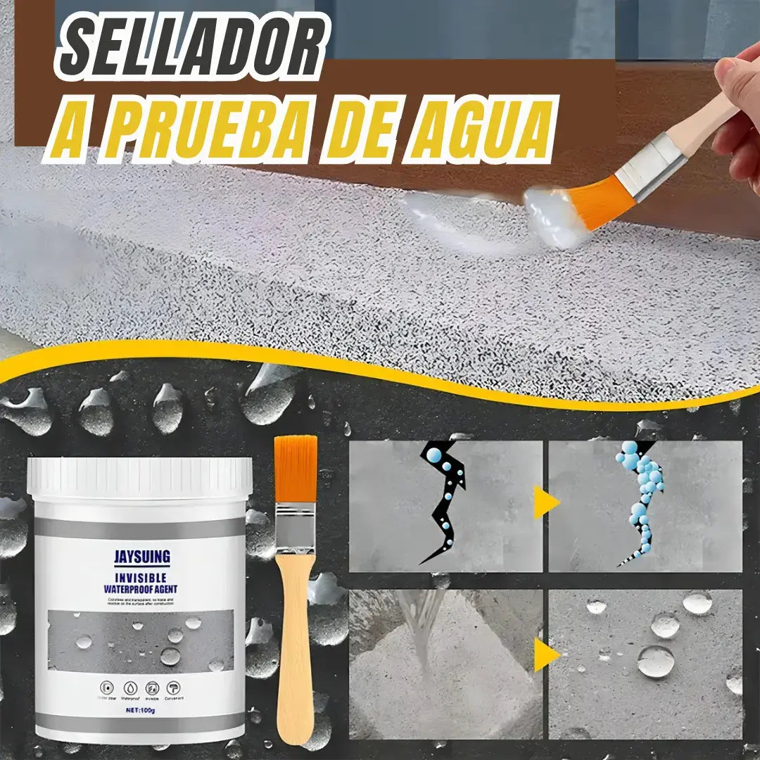 💦 AquaFix® - Kit Sellador E Impermeabilizante Multiusos ⭐   (1.2kg de producto + 4 brochas)