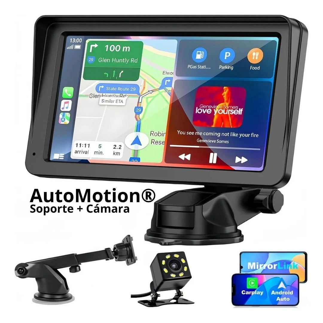 🚗 AutoMotion® - Pantalla Touch Inteligente Apple CarPlay y Android Auto Incluye Cámara De Reversa 📱✨