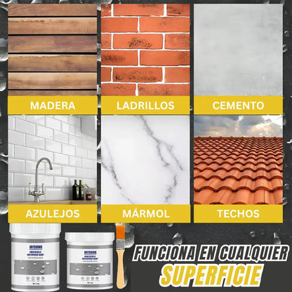 💦 AquaFix® - Kit Sellador E Impermeabilizante Multiusos ⭐   (1.2kg de producto + 4 brochas)
