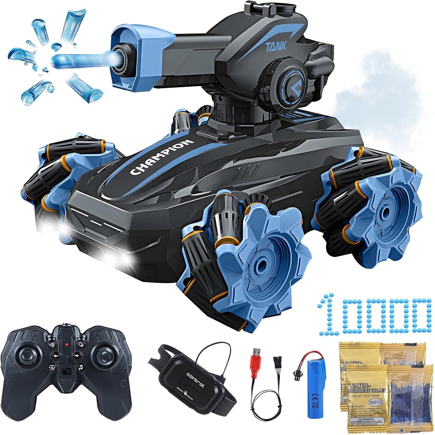 PROMO SEGUNDO 🎮⚙️ RC Tank® - Tanque RC Inteligente con Disparo de Gel-balls (agua) 💦 PRECIO MÁS BAJO