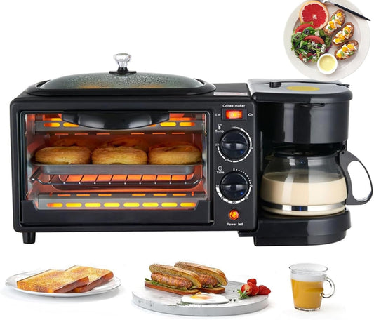 PROMO SEGUNDO 🍞 Horno 3 en 1® - Horno de Desayuno 3 en 1 Multifuncional ☕🥞
