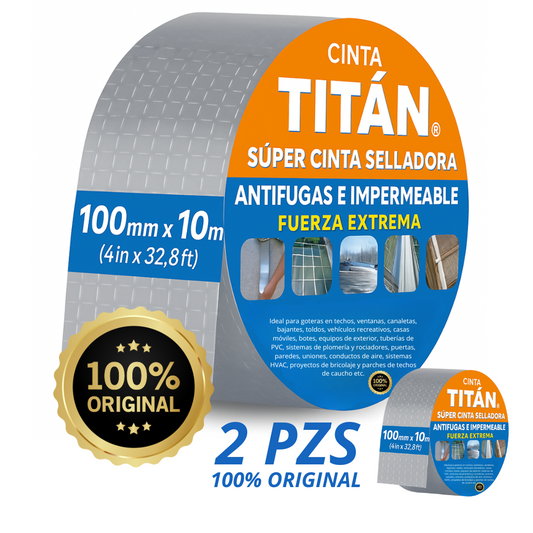 🛡️ PROMO SEGUNDO Cinta TITÁN® - Super Cinta Selladora Anti-fugas E Impermeable 💧🚫 - PRECIO MÁS BAJO