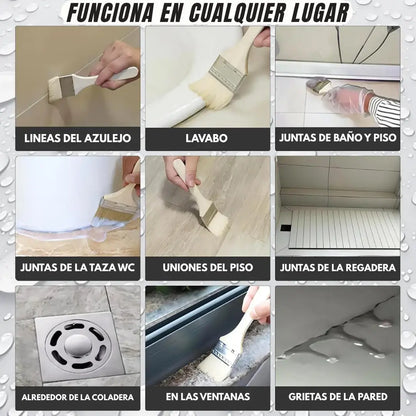 💦 AquaFix® - Kit Sellador E Impermeabilizante Multiusos ⭐   (1.2kg de producto + 4 brochas)